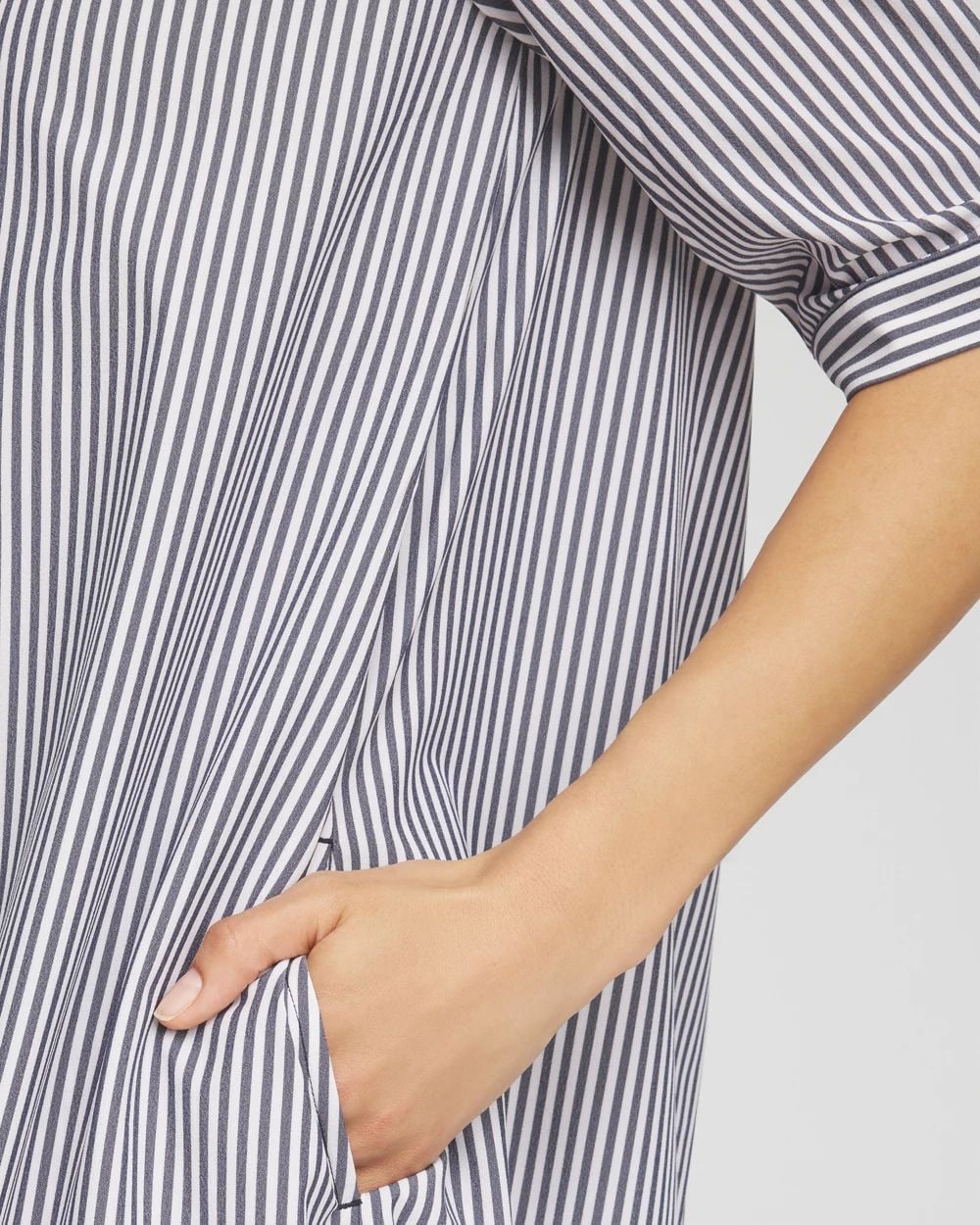 シーナ様お取引中／Volume Sleeve Stripe Dres 69008f6b1e4fca1edc8233eb94d84f